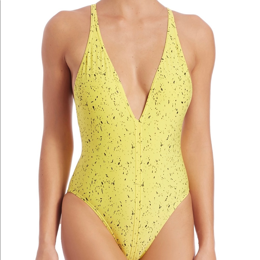 Proenza Schouler one piece yellow swimming suit S